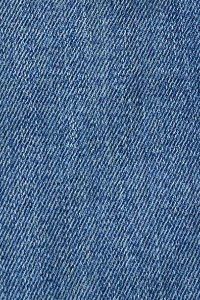 Women Pants denim cropped blue medium washed