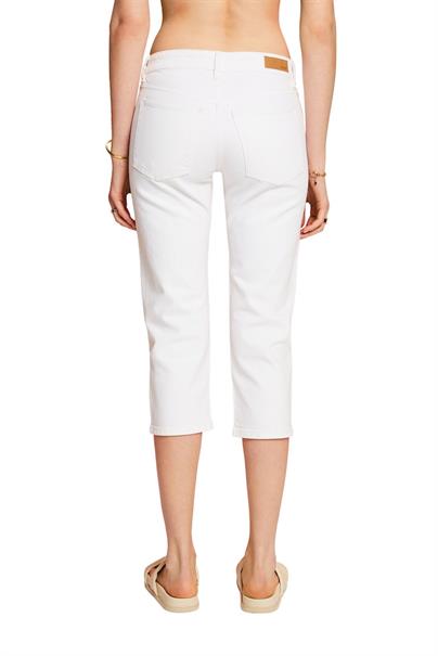 Women Pants denim cropped white