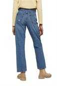 Women Pants denim length service blue medium washed