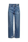 Women Pants denim length service blue medium washed