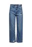 Women Pants denim length service blue medium washed