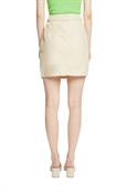 Women Skirts woven mini cream beige