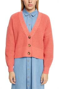 Women Sweaters cardigan long sleeve coral