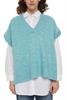 Women Sweaters sleeveless light aqua green