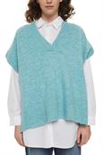 Women Sweaters sleeveless light aqua green