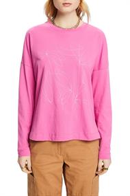 Women T-Shirts long sleeve pink fuchsia 2