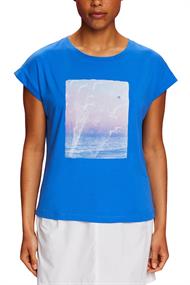Women T-Shirts short sleeve bright blue