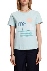 Women T-Shirts short sleeve light turquoise
