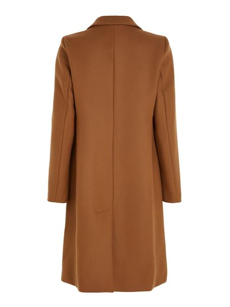 WOOL BLEND CLASSIC COAT natural cognac