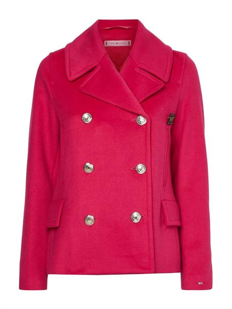 WOOL BLEND DB PEACOAT eccentric magenta