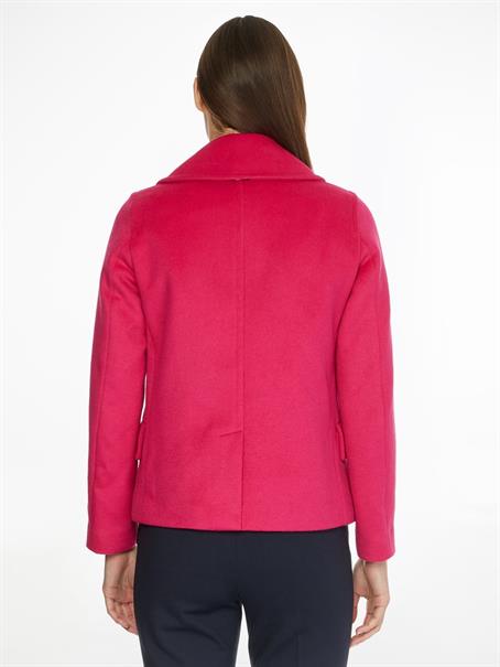 WOOL BLEND DB PEACOAT eccentric magenta