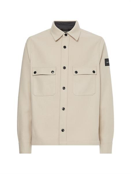 WOOL-BLEND OVERSHIRT bleached stone