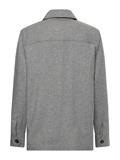 WOOL BLEND SHACKET ice grey heather