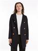 WOOL BLEND SLIM DB FUNNEL COAT desert sky