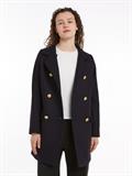 WOOL BLEND SLIM DB FUNNEL COAT desert sky