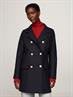 WOOL BLEND SLIM DB FUNNEL COAT desert sky