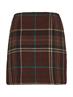 WOOL CHECK WRAP SHORT SKIRT large pop check- army green