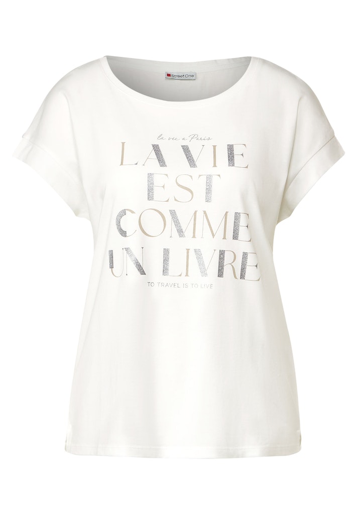 bequem bei Shirt Damen Partprint online Street kaufen T-Shirt white Wording off One