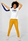 Wording Partprint Shirt white
