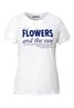 Wording Partprint Shirt white