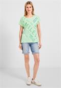 Wording Print T-Shirt fresh salvia green