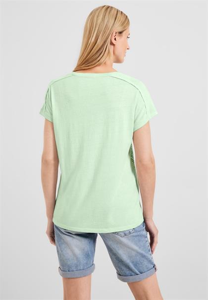 Wording Print T-Shirt fresh salvia green