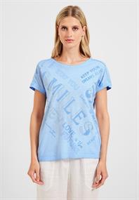 Wording Print T-Shirt tranquil blue