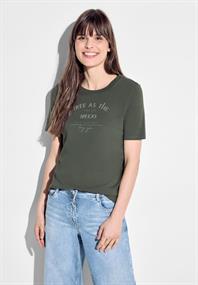 Wording T-Shirt cool khaki