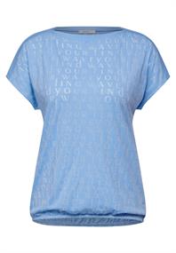 Wording T-Shirt soft light blue