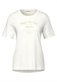 Wording T-Shirt vanilla white