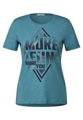 Wordingprint Shirt adriatic blue