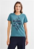 Wordingprint Shirt adriatic blue