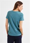Wordingprint Shirt adriatic blue