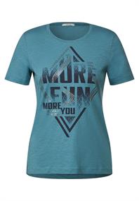 Wordingprint Shirt adriatic blue