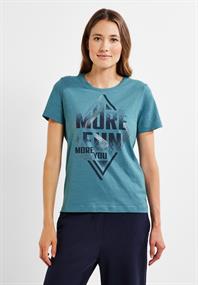 Wordingprint Shirt adriatic blue