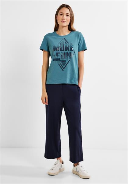 Wordingprint Shirt adriatic blue