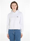 WOVEN LABEL HOODIE bright white
