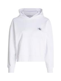 WOVEN LABEL HOODIE bright white