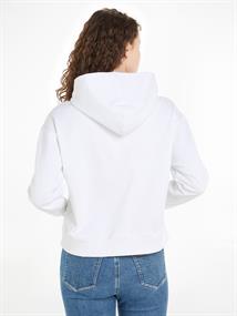 WOVEN LABEL HOODIE bright white