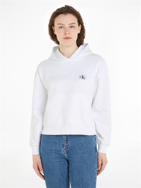 WOVEN LABEL HOODIE bright white
