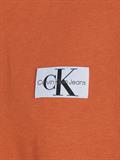 WOVEN LABEL HOODIE burnt clay