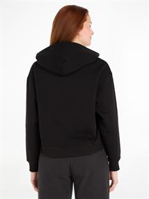 WOVEN LABEL HOODIE ck black