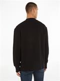 WOVEN TAB WAFFLE LS ck black