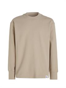 WOVEN TAB WAFFLE LS plaza taupe