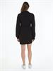 WRAP CREW NECK DRESS ck black