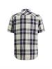 Wrenchmen s/s Slub Block Check sargasso sea