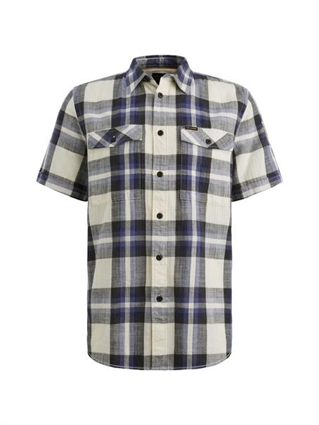 Wrenchmen s/s Slub Block Check sargasso sea