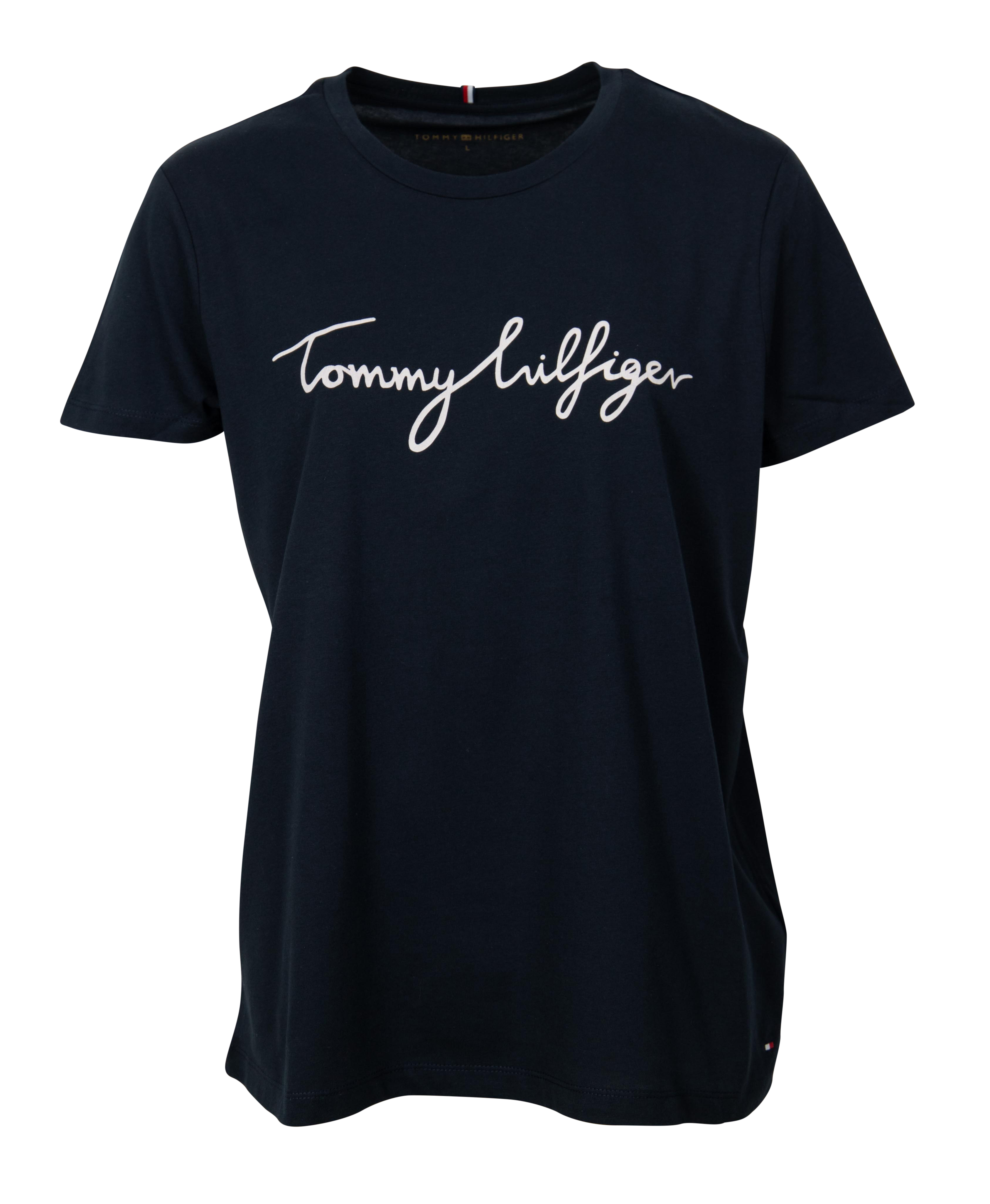 Tommy Hilfiger Damen T-Shirt Ww0ww24967 403 - rundhalsausschnitt