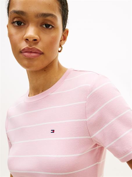 WW0WW40587 fine stp bonita pink - ecru