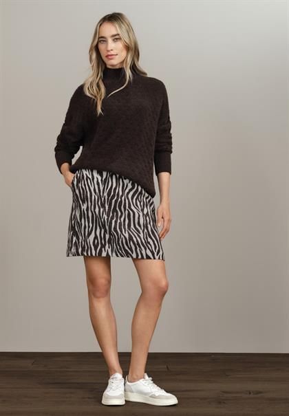 Zebra Jacquard Rock deep roast brown